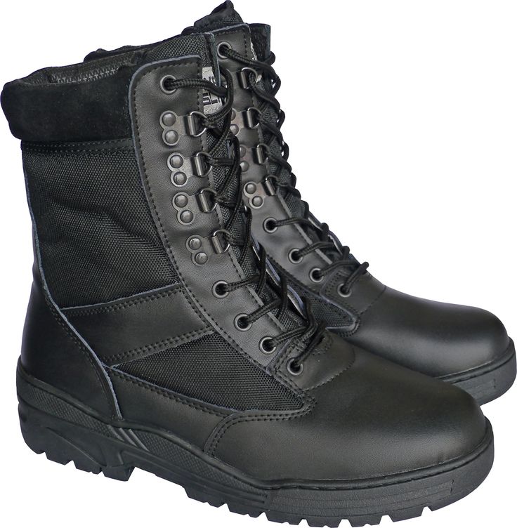 MEN BLACK SIERRA SOLE COMBAT  LONG BOOTS#BM168K