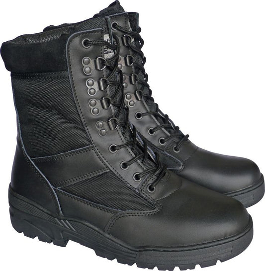 MEN BLACK SIERRA SOLE COMBAT  LONG BOOTS#BM168K