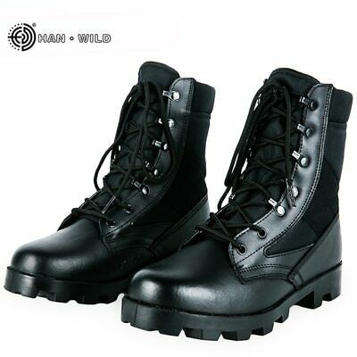 MEN BLACK SIERRA SOLE COMBAT  LONG BOOTS#BM168K